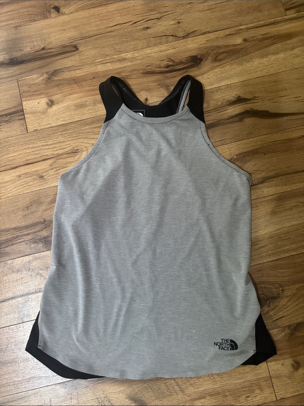The North Face Gray and Black Racerback Tank Top size M